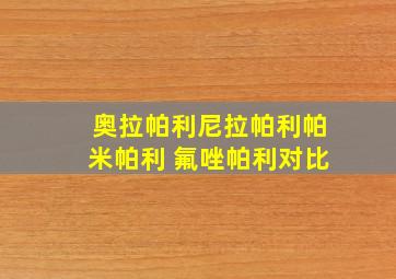 奥拉帕利尼拉帕利帕米帕利 氟唑帕利对比